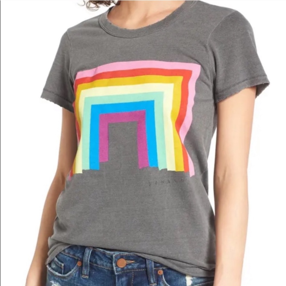 Rainbow square t-shirt by Donald Roberson